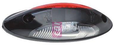 50 OFZ-195 LED Markierungsleuchte 12-24V rot / weiss Gummipendel Li & Re 98x52x44