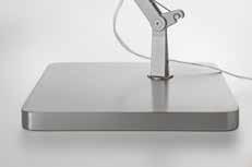 x 175 590 1 105 x 105 Lampada da tavolo LED in alluminio In titanio anodizzato, verniciatura a polveri in bianco o