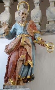 Auch die Kanzel hat ein Gegenstück, das große barocke Gehäuse mit der spröden Figur des Heiligen Konrad von Parzham, oben abschließend erblickt der Besucher KN Kirchliche Nachrichten St.