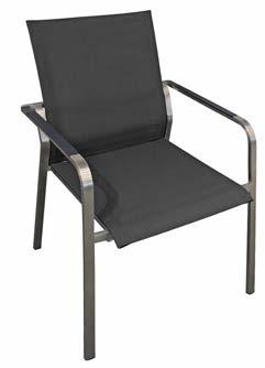 58 EDELSTAHL & TEXTILEN STÜHLE 59 MANCHESTER II Stuhl mit Armlehnen STYLE Stuhl mit Armlehnen Bespannung Textilen schwarz