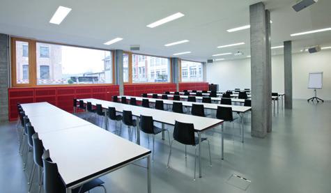 Konferenzsaal Der Konferenzsaal im Technopark Winterthur ist geeignet für Anlässe mit bis zu 200 Personen. Der Raum verfügt über modernste Technik sowie eine Bühne.