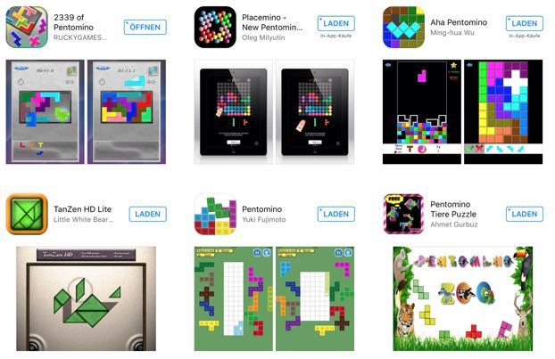 13 Apps Online könnt ihr Pentomino am Computer spielen. Auch die APP könnt ihr auf das Smartphone oder auf das Tablet kostenlos herunterladen.