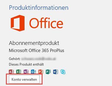 Über >Konto verwalten< kannst du direkt zum Microsoft Portal wechseln, wo u.a. angezeigt wird, wie oft du Office auf welcher Plattform installiert hast.
