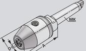CNC-Bohrfutter für MK CNC-Drill chucks for MT Mandrins de perçage CNC pour CM Zur Aufnahme von Werkzeugen mit Zylinderschaft. For mounting tools with straight shanks.