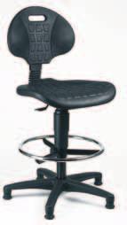 Werk- & Fachraumstühle 105,- i 124,95 i mit PU-Sitzfläche Stufenlose Sitzhöhenverstellung (Gasfeder) Rückenlehne