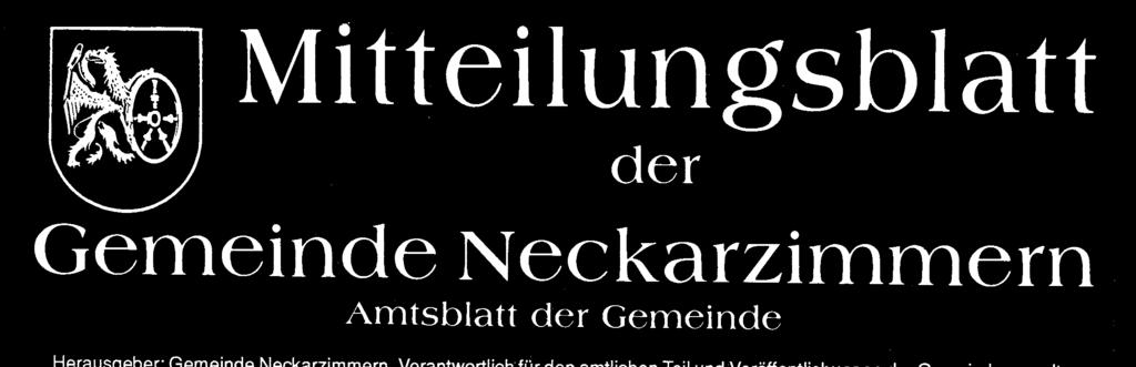 Herausgeber: Gemeinde Neckarzimmern. Druck und Verlag: Nussbaum Medien Bad Friedrichshall GmbH & Co. KG, Seelachstr. 2, 74177 Bad Friedrichshall, Tel.
