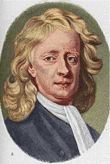 Isaac Newton, 1643-1727 n. Chr. zum betreibt Alchemie,..., ist ein Erfinder der Infinitesimalrechnung, ( u.a. Ableitungen), erkennt, dass ein fallender Apfel und der Mond auf