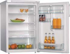 Tischkühlschränke 55 cm ohne Gefrierfach VKS 15422 W Stufenlos einstellbares Thermostat, Kühlteil: Glas-bstellflächen, 1 Obst- und Gemüseschublade, 3 Türablagen, 1