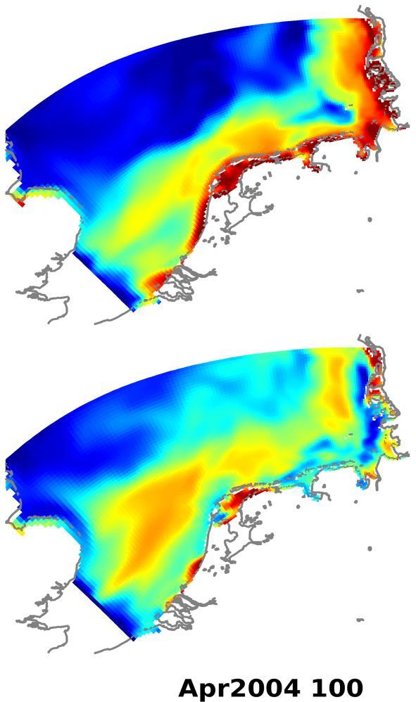 Modellsystem Südliche Nordsee Chlorophyll Gradienten durch Prädatoren-Effekte ESACCI Zunahme der Prädation von Zooplankton durch Fische zur Küste