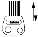 22.4 am SLT (nur mit AE255/F) Mit dem Spezialschlüssel für Wachdienst können folgende Funktionen ausgeführt werden: Im Zustand UNSCHARF: SCHARF schalten. 1. Wachdienstschlüssel 2x präsentieren.