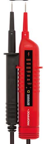 DUSPOL -Spannungsprüfer, die mit dem VDE-Prüfzeichen PROFIPOL + ein Plus an Funktionen Die Generation DUSPOL -Spannungsprüfer Sichere Spannungsprüfung bis 1000 V AC/DC Lastzuschaltung mit