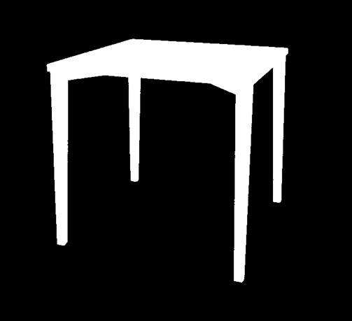 4-Fuß-Tische mit Holzfüßen Ohne
