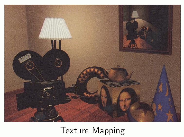 Anwendung von Texture Mapping auf das Referenzbild aus dem Kapitel über Beleucht