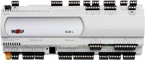 REGELUNGSEINHEIT KLIMA- UND LÜFTUNGSMODUL KLM-L / KLM-XL Die Hardware ist eine freiprogrammierbare Regelungseinheit, bestehend aus 18 digitalen und 10 analogen Eingängen sowie 18 digitalen und 6