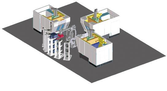 Flexible, automatisierte Bearbeitungszentren mit Roboter und Palettenmanagementsystem Schlanke Produktionssysteme von ALZMETALL sind flexible, den Kundenwünschen angepasste, Roboter-Automatisierungen
