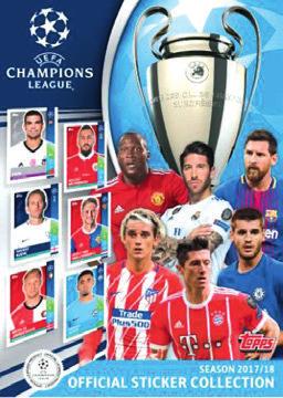 die neue TOPPS UEFA CHAMPIONS LEAGUE 17/18 STICKER-/ALBEN Serie, die den europäischen Wettbewerb in Wort und