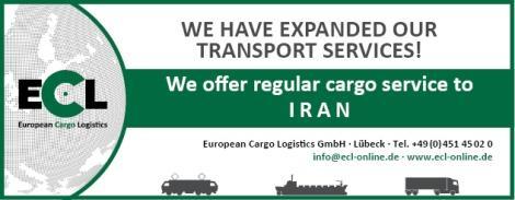 März 2016 Neu bei ECL - Ladungsverkehre in den IRAN In unserem Produktangebot finden Sie ab sofort auch Transportmöglichkeiten in den IRAN.