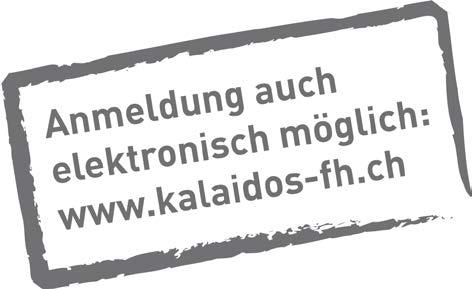 Datum: Unterschrift Studiengangsleitung: Aufnahme über: Kalaidos Fachhochschule Wirtschaft AG Institut für