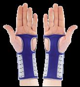 Anatomisch vorgeformter Mittelhandstab stabilisiert das Handgelenk in Funk tionsstellung und kann individuell angepasst werden.