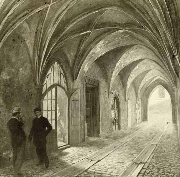 DIE DOMINIKANERFRESKEN Ursprünglich befand sich auf dem Gelände des heutigen innerstädtischen Campus ein wohlhabendes Dominikanerkloster, das 1229 gegründet und 1544 der Universität übereignet wurde.