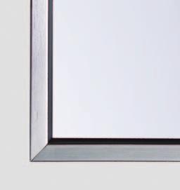 46 Lichte Durchsicht Frießbreite Aufgesetztes Stahlprofil in Grauweiß, RAL 9002 (Standard) Verglasung mit aufgesetztem Stahlprofil ohne