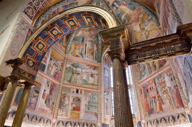 Museumskirche San Francesco, Montefalco wechselvolle Geschichte der Stadt schön nachvollziehen lässt: Von den Resten eines römischen Tempels und eines Theaters, die im Mittelalter schlicht mit