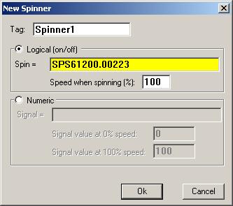 3.5.6.10 Erzeugung eines Spinners Der Spinner ist ein Schauzeichen, das eine Drehbewegung anzeigt. Edit mode.