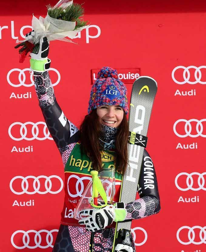 TOLLER SAISONSTART FÜR TINA WEIRATHER Tina startet perfekt in die neue Saison. Sie wird in der Abfahrt von Lake Louise zweite und gewinnt den Super-G. In St.