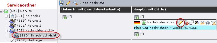 Problem "News Einzelansicht" Bei einer News Einzelansicht wird fälschlicherweise auf die Seite "Einzelnachricht"