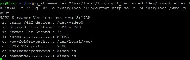 Jetzt kann der Streamer gestartet werden, mit folgendem Befehl: mjpg_streamer -i "/usr/local/lib/input_uvc.