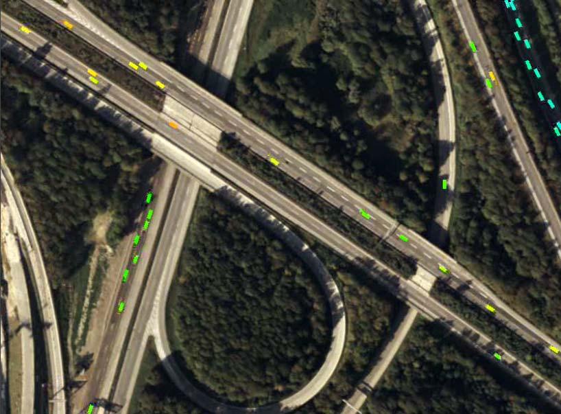 Mobil sein mobil bleiben Die gemessenen Beschleunigungen innerhalb von je 3 Bildern zeigen typische Werte von zunehmender oder abnehmender Geschwindigkeit auf Autobahnen.