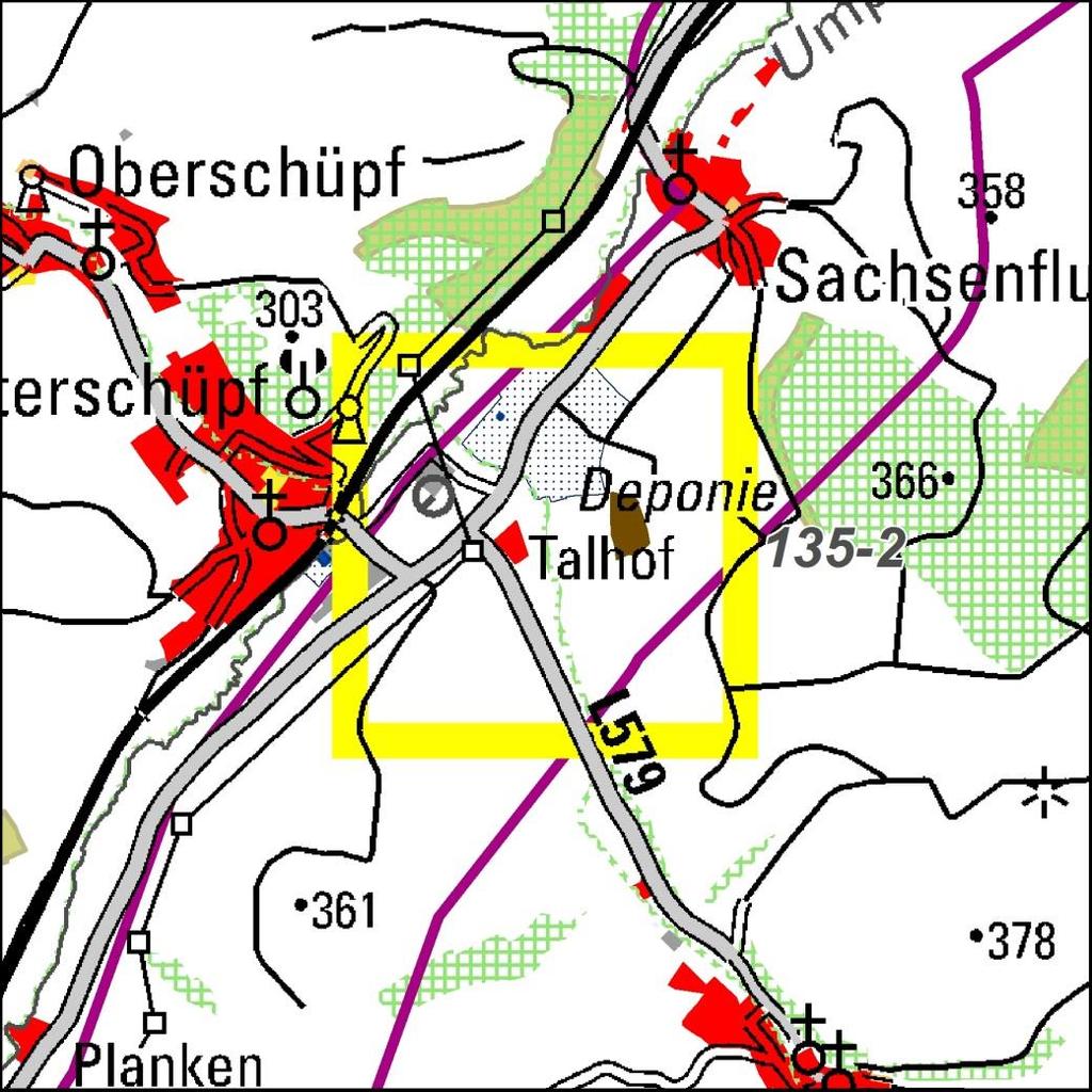 Nummer 135-1 Gesamtbewertung Ampelfarbe gelb Im Querungsbereich wird der freie Passageraum zwischen zwei WSG Zone II von ca. 110 bis 140 m eingeengt.