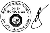 TÜV SÜD AUTOMOTIVE GMBH Daimlerstr. 11 D-85748 Garching Telefax: +49 - (0)89-32950-650 Techn.Bericht Nr.: Hersteller: Art / Typ: 09-00140-CM-GBM-01 GIVI s.r.l, I-25020 Flero (Brescia) Italien Windschild für Krafträder / Airflow Seite 3/3 3.
