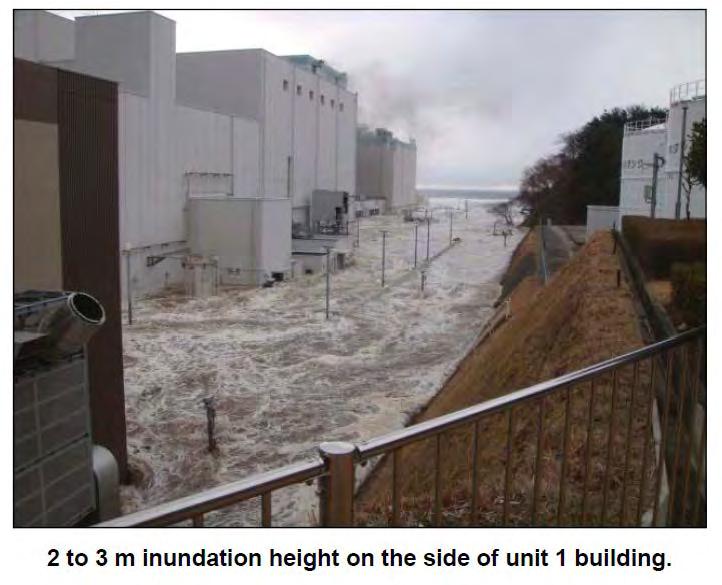 2 to 3 m inundation height on side of unit