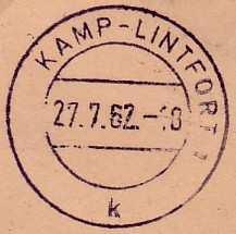 Jahre 1958    Gebietsleitzahl (22a) - (Stempelbuchstabe l );