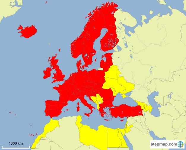 Aktuelle Anwendung in Europa CEN Mitglieder (33 Staaten) EN