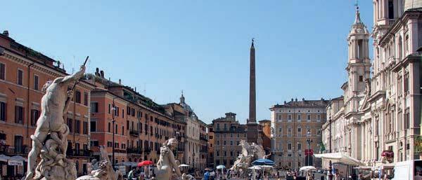 294 Rom Barocke Pracht an der Piazza Navona wegung zählten zahlreiche Kirchenkritiker, die von der Inquisition als Ketzer verurteilt wurden.