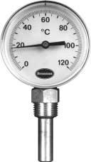 Series 324 Standard Bimetal Thermometers Bimetallthermometer, Standardausführung Thermomètres Bimetalliques de Série DIN 16204 Case size: Gehäusedurchmesser: Cadran: 65mm 65mm 65mm Accuracy class: 2