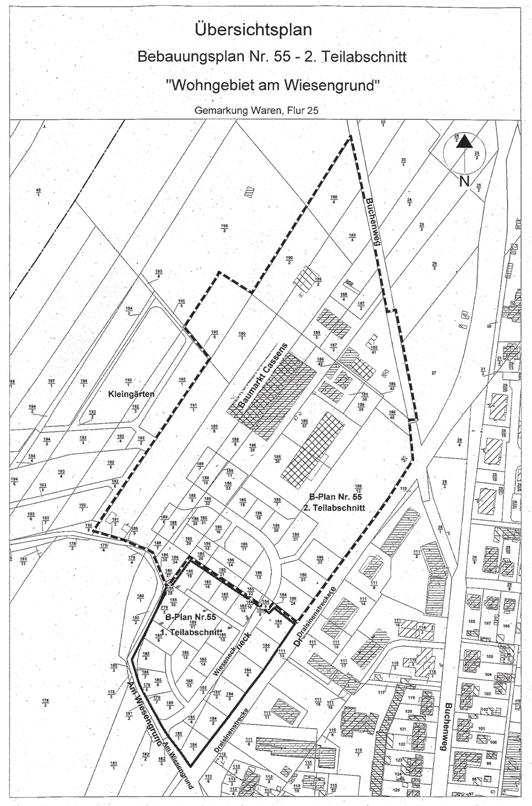 Waren 4 Nr. 06/2011 Satzungsbeschluss über den Bebauungsplan Nr. 55 Wohngebiet am Wiesengrund, 2.