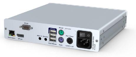 0 transparent(variante ARU2) Audio + RS232 Generic USB-HID-Schnittstelle Das digitale KVM-Extender-System DP-Vision besteht aus Rechnermodul (Sender) und Arbeitsplatzmodul (Empfänger) und leistet die