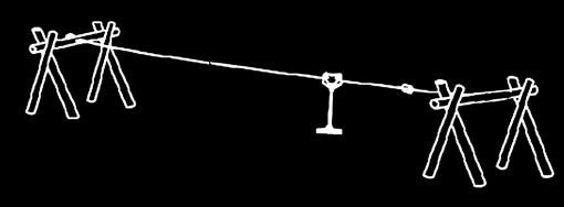 - Spiralbremsfeder 1,5 m Edelstahl - Seilspanner für Rundholz galvanisiert - 2 x Bock aus