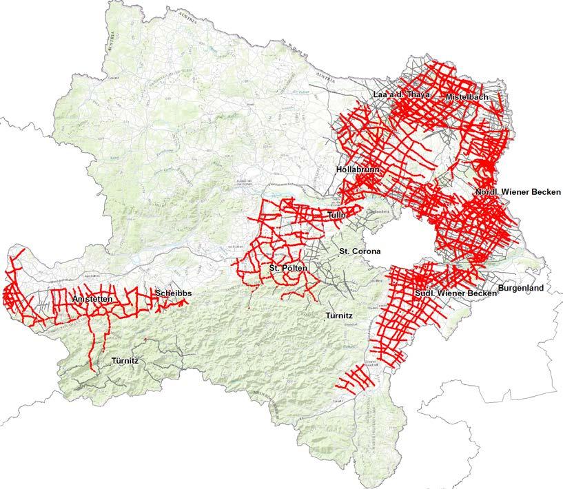 Jahresendbericht ÜLG-064_2016 OMV Schussbohrungen in Niederösterreich Dem Geologischen Dienst des Amtes der NÖ Landesregierung wurden in den 1990er Jahren analoge Profile von Schussbohrungen der OMV