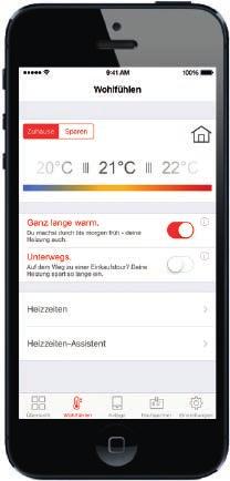 ViCare App im Überblick Komfortable Steuerung der Heizungsanlage per App Für mobile Endgeräte mit Betriebssystemen ios 8