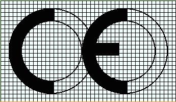 Anhang IV CE-Kennzeichnung Die CE-Konformitätskennzeichnung besteht aus den Buchstaben "CE" mit folgendem Schriftbild: Bei Verkleinerung oder Vergrößerung der CE-Kennzeichnung müssen die sich aus dem