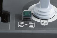Der Reset-Button ermöglicht eine automatische Nullstellung des Fräsgehäuses mit nur einem Knopfdruck.