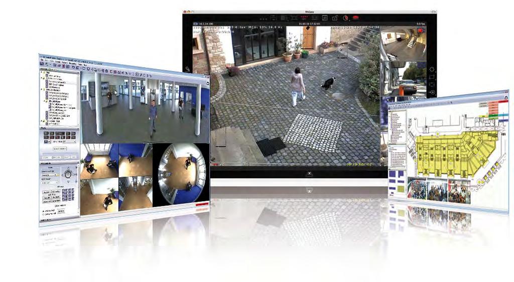 MxControlCenter professionelles Videomanagement Für die schnelle Live-Videodarstellung hochauflösender MOBOTIX-Kameras mit Audioübertragung, zur Alarmaufschaltung mit lippensynchronem Ton oder zur