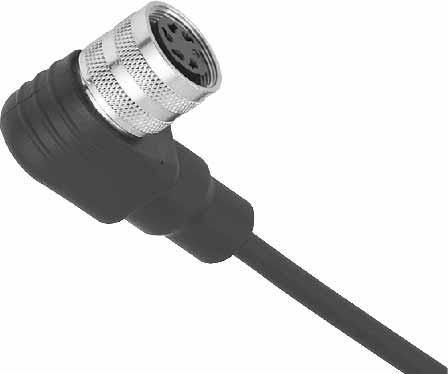 Miniatur-Rundsteckverbinder Serie 2 am Kabel angespritzt Abbildung/Maßzeichnung Länge PUR Kabel mm² Polzahl