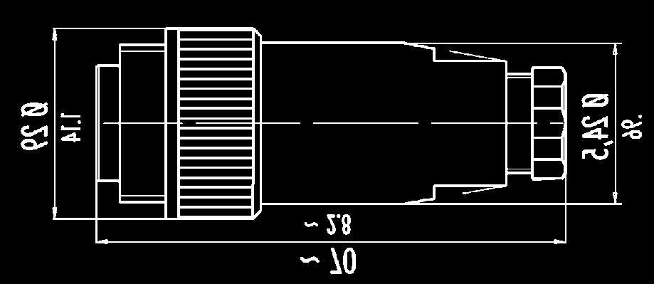 Maschinen Rundsteckverbinder Serie 9 Abbildung/Maßzeichnung