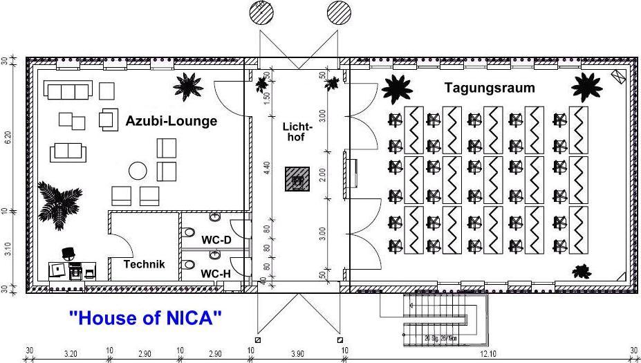 House of NICA 4 Bauplan von Azubis konzipiert