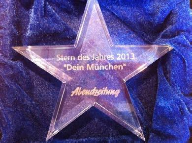 DEIN MÜNCHEN bedankt sich als Preisträger des Jahres 2013 für diese schöne Anerkennung.
